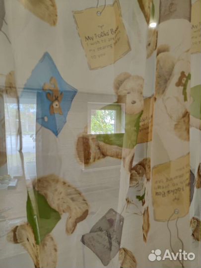 Тюль с медвежатами