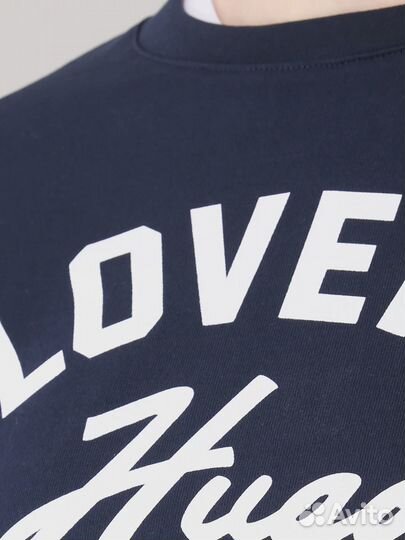 Толстовка хлопковая с принтом hugo