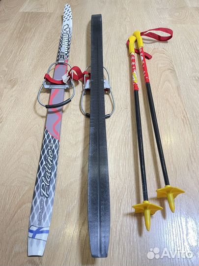 Беговые лыжи детские 110 с палками 81