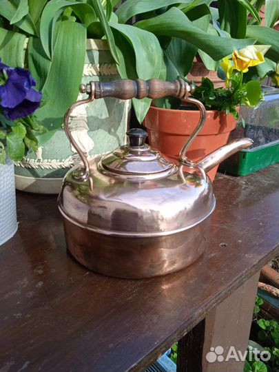 Винтажный Английский медный чайник