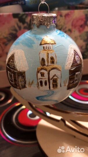 Елочные игрушки шары ручная роспись