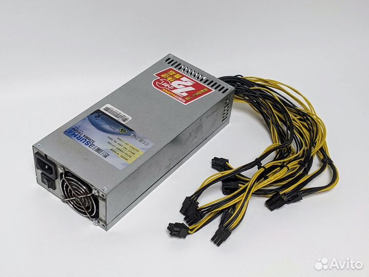 Блок питания 12V 1950W для асиков видеокарт