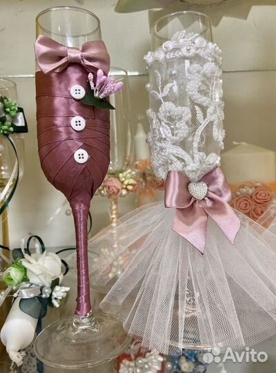 Фужеры бокалы свадебные