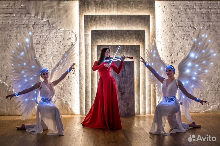 Ангелы световые на свадьбу, юбилей, корпоратив