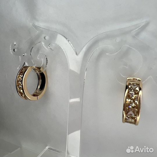 Серьги со Swarovski кольца конго