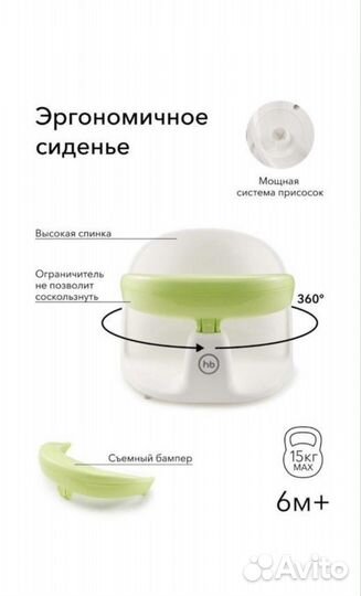 Сиденье для ванны Happy Baby Favorite на присосках