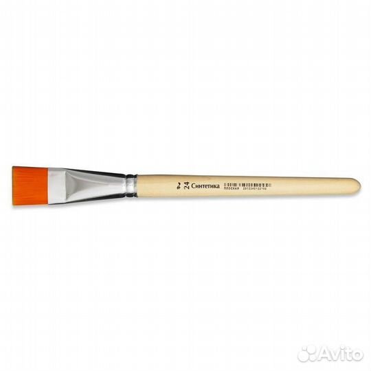 Кисть плоская, синтетика, №24, 1 шт