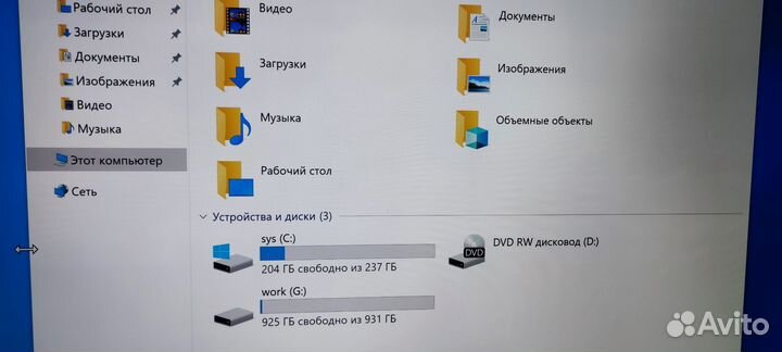 Системный блок i5, 8gb, 256gb+1Tb, 4gb video