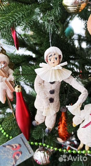 Ватные елочные игрушки