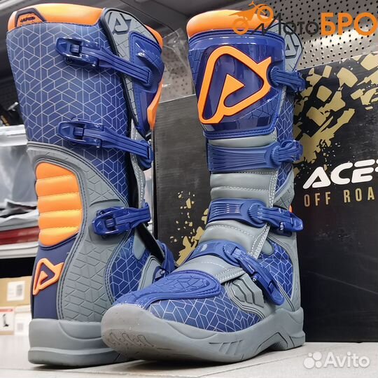 Мотоботы эндуро acerbis оранжевые / синие