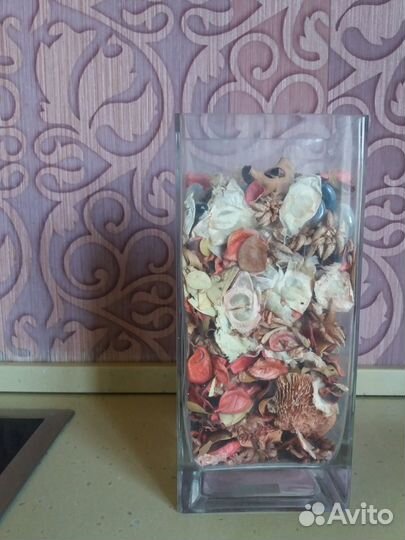 Стекляная ваза + саше IKEA