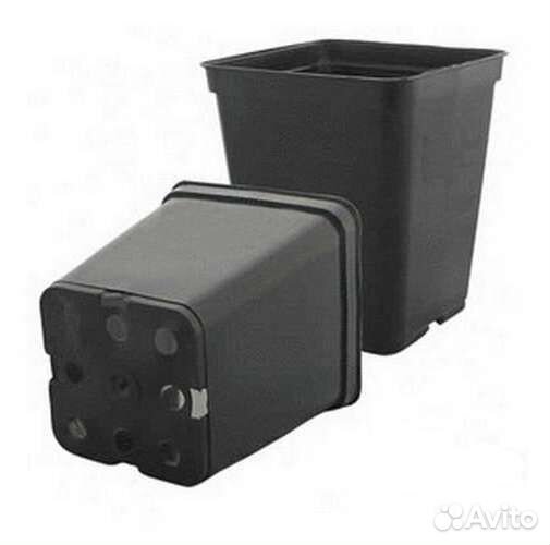 Горшок квадратный для рассады квадратно-круглый