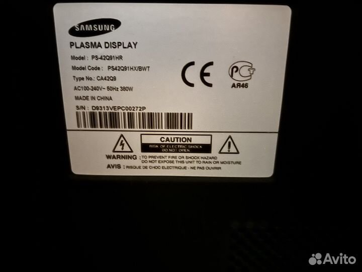 Телевизор Samsung 42 дюйма плазма