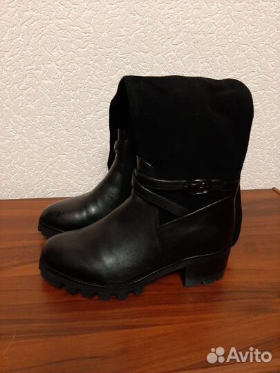 Сапоги зимние новые нат.кожа/замша/мех