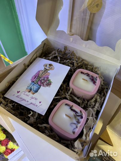 Подарочный наборсвечей/морская соль/аромасаше