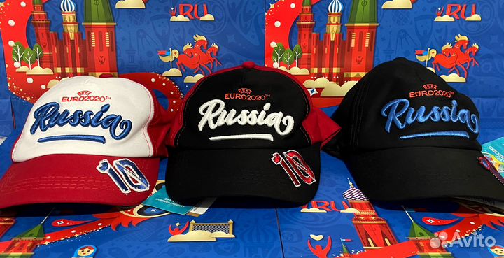 Набор кепок (3 штуки). Уефа Евро 2020