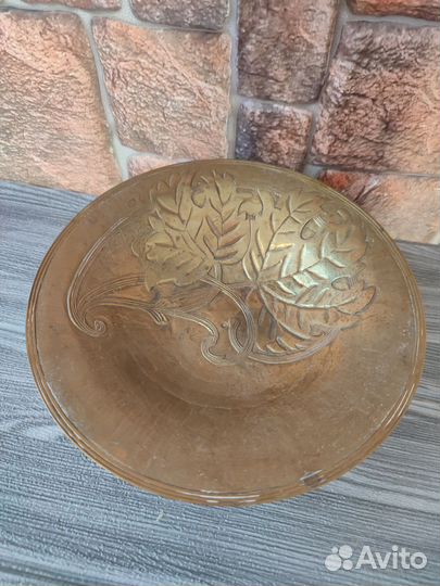 Ваза, конфетница латунь винтаж