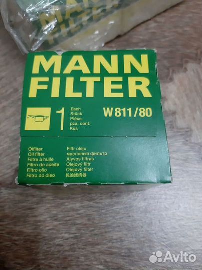 Фильтр масляный mann W811/80 Hyundai