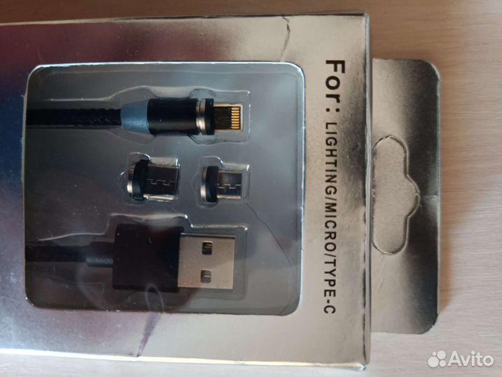 Магнитный кабель apple+type C+micro