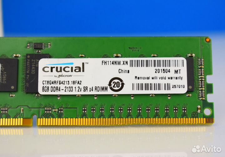 8GB DDR4 ECC micron 2133