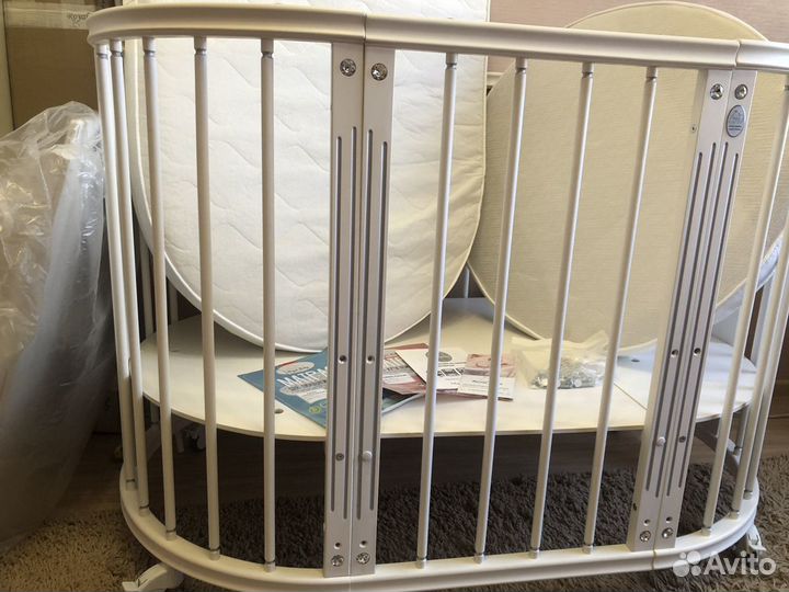 Кроватка матрасы трансформер круглая Royal Baby со