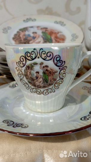 Сервиз чайный Германия антиквариат фарфор 80г 20в
