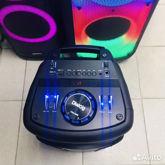 Акустика блютуз колонка 30w подсветка ао 20