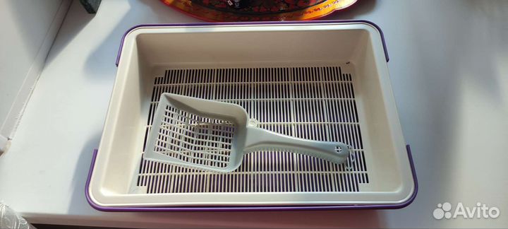 Кошачий лоток большой с меткой и совком