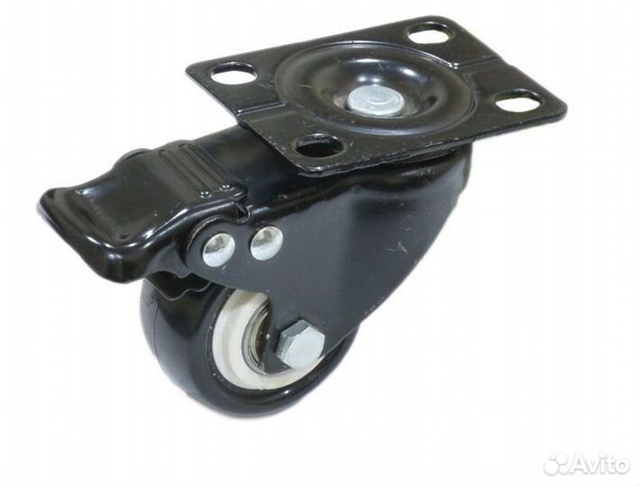 Опора колесная поворотная SCFb50, d50, черная рез