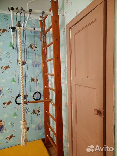 Детская спортивная шведская стенка деревянная