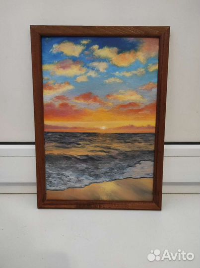Картина маслом, морской пейзаж