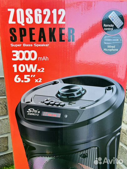 Беспроводная большая караоке колонка ZQS 6212