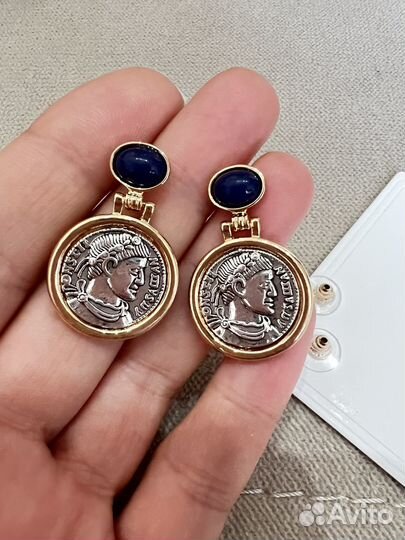 Серьги монеты