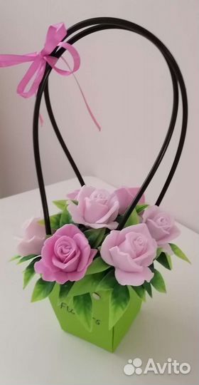 Букет из мыльных роз