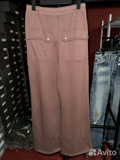 Rick Owens Cotton Belas Cargo Burgundy Pants