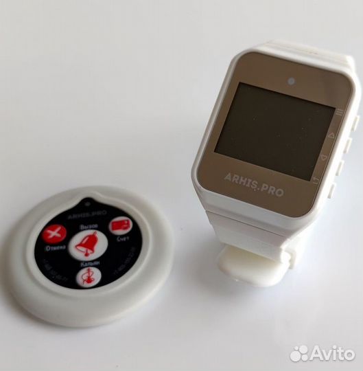 Беспроводная кнопка вызова официанта с часами