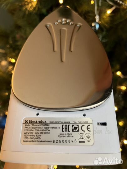 Дорожный утюг electrolux