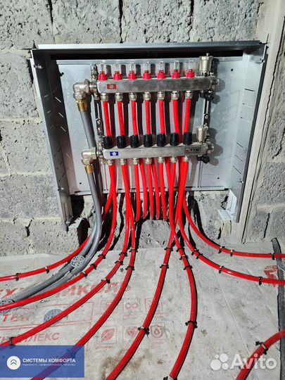 Теплый пол Стяжка пола под ключ в коттедже