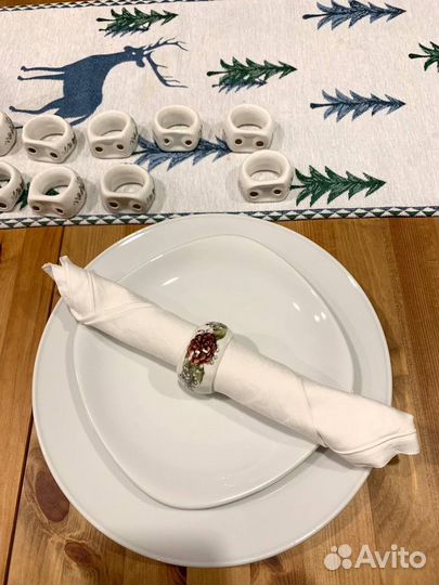 Фарфоровые кольца для салфеток комплект