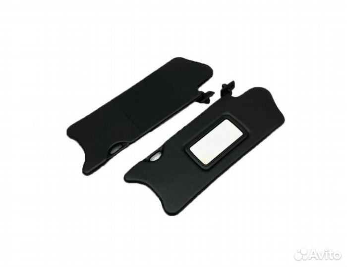 Солнцезащитные черные козырьки с зеркалом ваз 2110