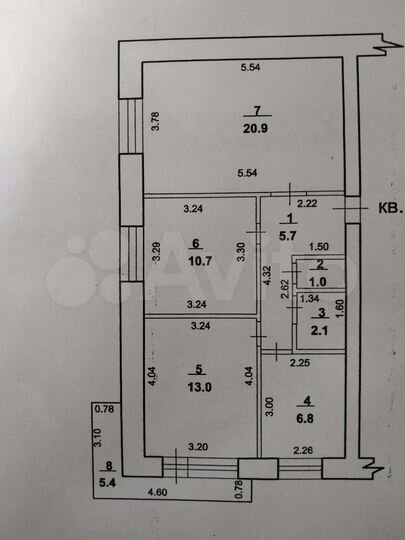 3-к. квартира, 62 м², 8/9 эт.