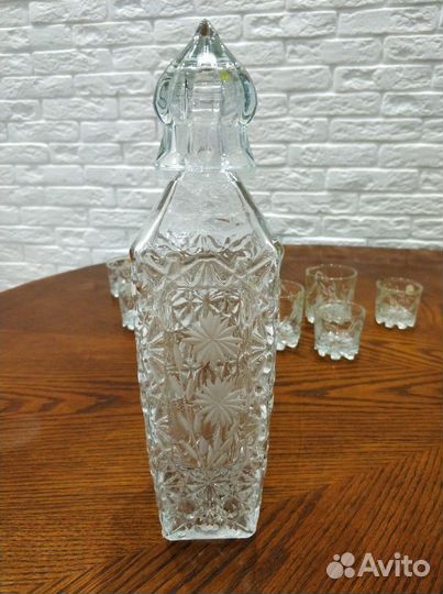 Стопки и графин Гусь-хрустальный