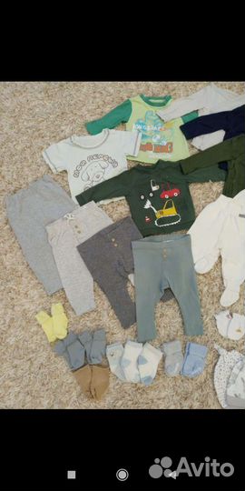 Кофты,брюки и аксессуары пакетом 0+