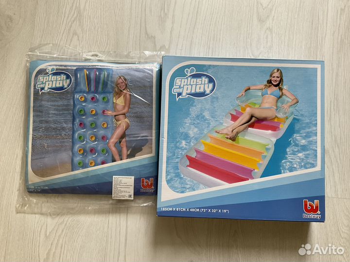 Новый надувной шезлонг и матрас bestway