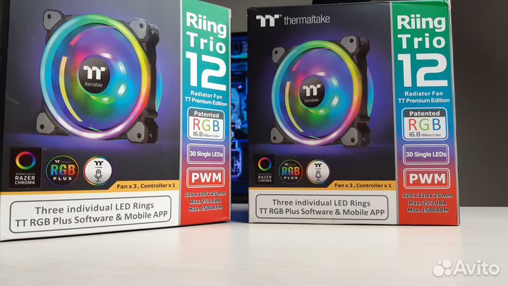 Вентиляторы Thermaltake Riing Trio 12 RGB FAN TT