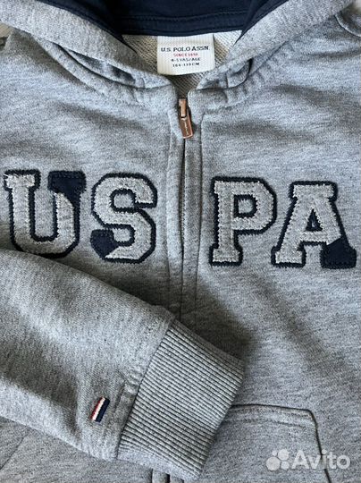 Кофта uspa, рубашка H&M, брюки Ostin, рост 104