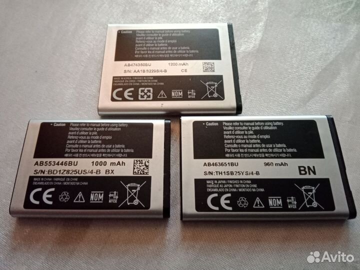 Аккумуляторы для Samsung оригинал б/у