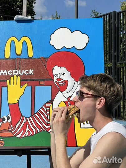 Картина маслом 100 на 130, mcduck YGG макдак