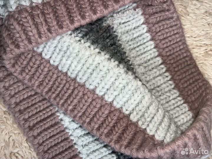 Комплект зимний шапка и снуд