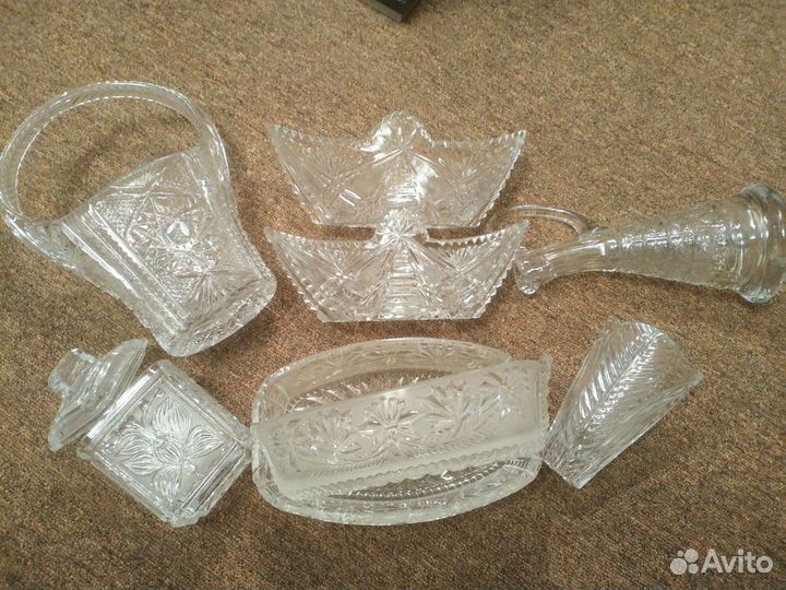 Хрустальные салатники и конфетницы